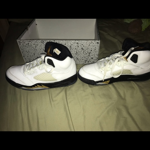 Air Jordan retro 5 Olympic gold - Picture 8 of 8